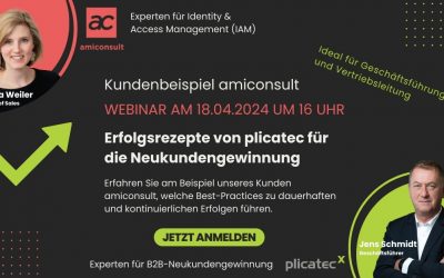 Webinar Erfolgsrezepte für Neukundengewinnung mit amiconsult am 18.04.2024 um 16 Uhr